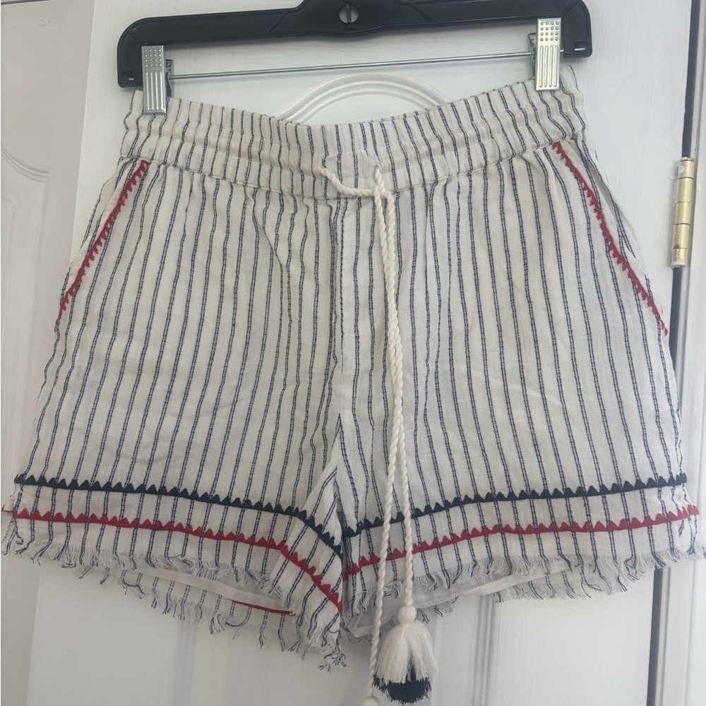 Nautical Striped High Waist Women's Shorts